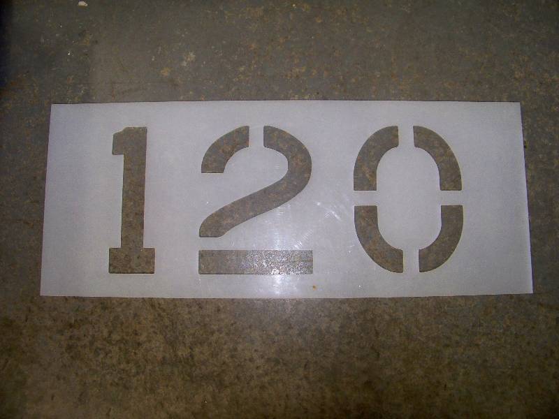 lot 732 image: Large Number Stencils
