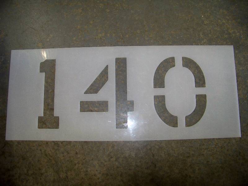 lot 734 image: Large Number Stencils