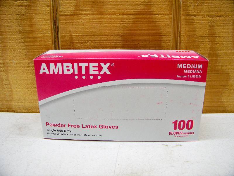lot 787 image: 10 Boxes of 100 Ambitex Powder Free Latex Gloves