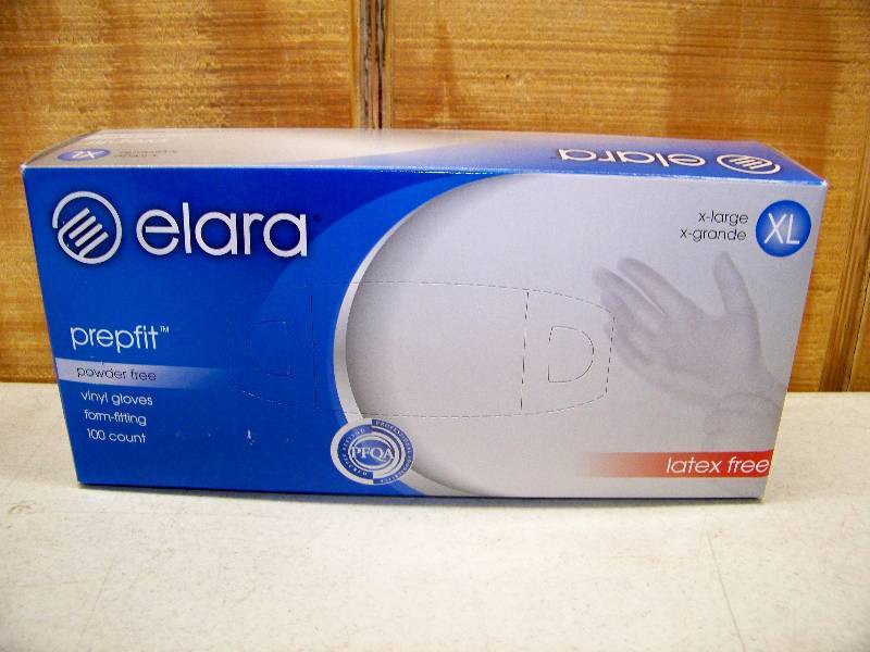 lot 789 image: 10 Boxes of 100 Elara Prepfit Powder Free Vinyl Gloves
