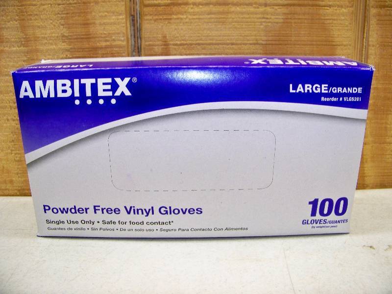 lot 802 image: 10 Boxes of 100 Ambitex Powder Free Vinyl Gloves