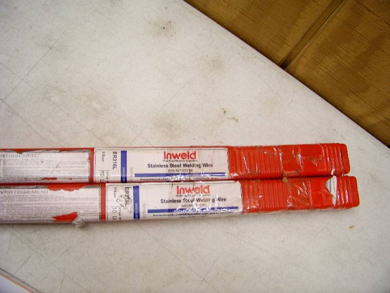 lot 842 image: 2 10 Pound Boxes Inweld Stainless Steel Welding Wire