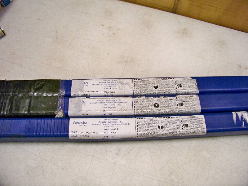 lot 843 image: 3 10 Pound Boxes Avesta Welding Rods