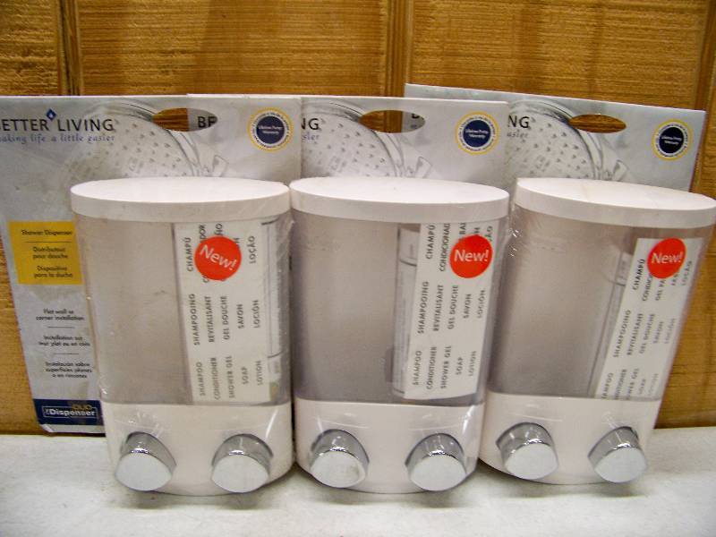 lot 939 image: 3 Better Living Shower Dispensers