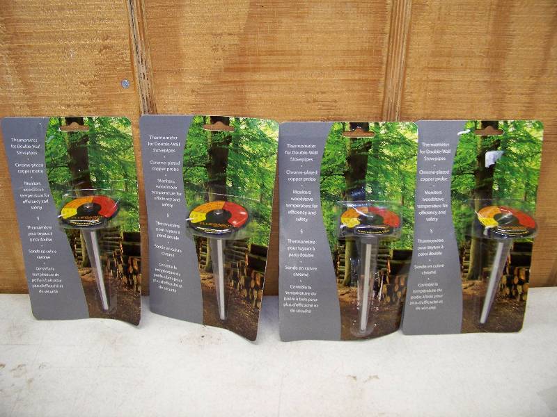 lot 957 image: 4 Flueguard Thermometers for Double Walled Stovepipes