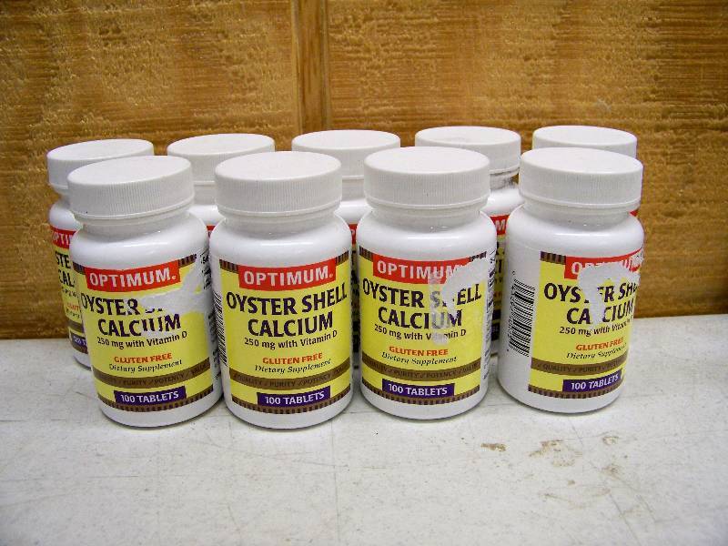 lot 967 image: 9 Bottles Optimum Oyster Shell Calcium