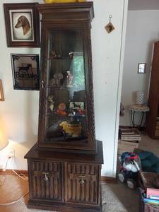 lot 5608 image: Curio Cabinet - Contents Not Included