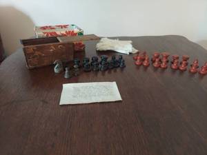 lot 5609 image: small wooden chess set