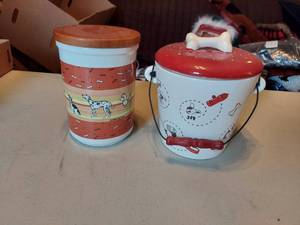 lot 5746 image: 2 Dog Biscuit Jars