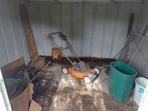 lot 5769 image: All Remaining in Shed - Electric Lawnmower