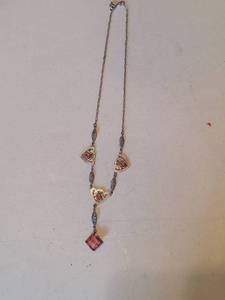 lot 5773 image: Vintage Necklace with Pink Stones