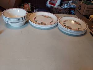 lot 5775 image: Corelle Dishes - 8 Plates, 10 Salad Plates and 8 Bowls