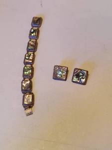 lot 5793 image: Bracelet and Earrings - Marked .925