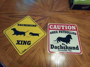 lot 5798 image: 2 Dachshund Signs