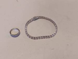 lot 5800 image: Ring and Bracelet - Marked 925