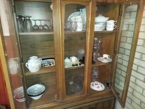 lot 5822 image: Contents of China Cabinet - China Set is Service for 8 - Bring Boxes  Packaging