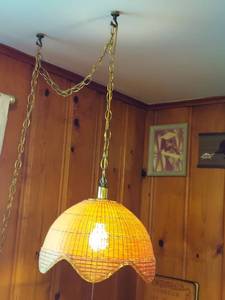lot 5652 image: hanging swag lamp