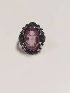 lot 5825 image: Ring with Purple Stone - Marked Sterling