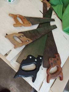 lot 5838 image: 4 hand saws