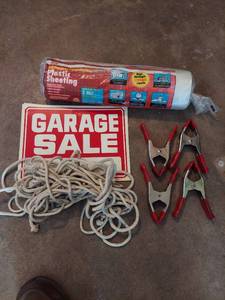 lot 5846 image: Plastic sheeting & Spring clamps