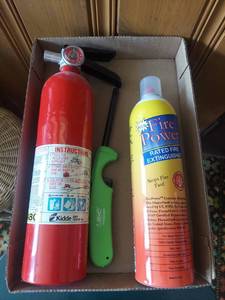 lot 5863 image: Fire Extinguishers and Lighter