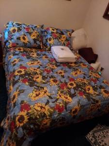 lot 5871 image: Full Size Bedding and Pillows