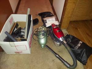 lot 5936 image: 2 Canister Vacuums - 1 is Shark