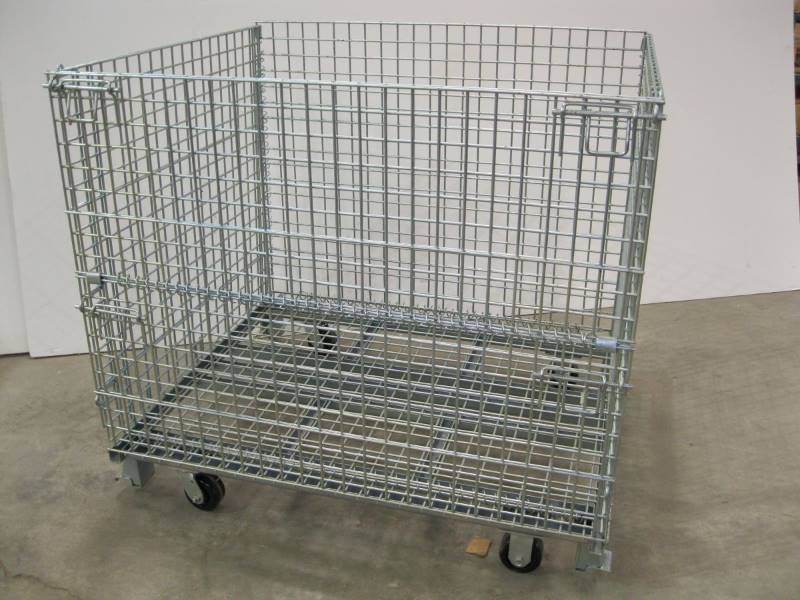lot 2285 image: Wire Container 40 x 48 with Casters
