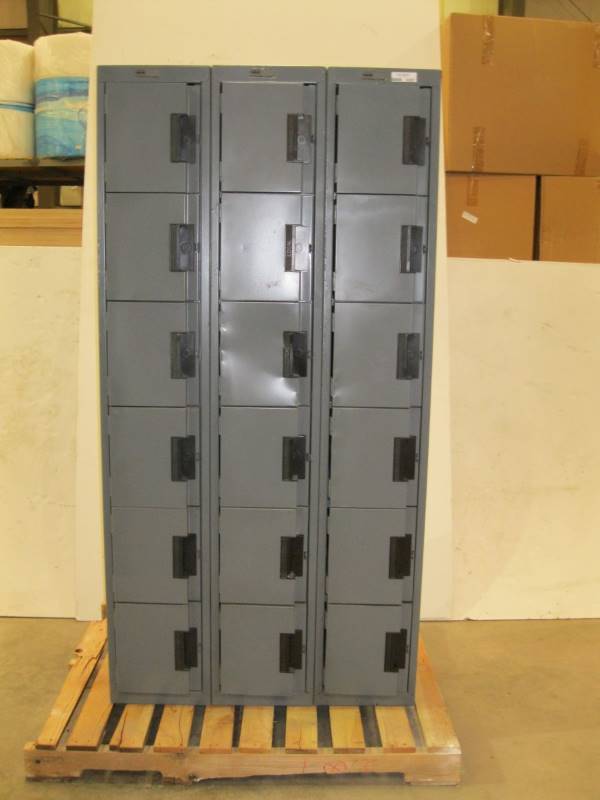 lot 2287 image: Edsal Lockers 3 Wide x 6 High