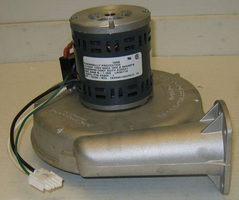 lot 2355 image: Draft Induction Blower Assembly 120V