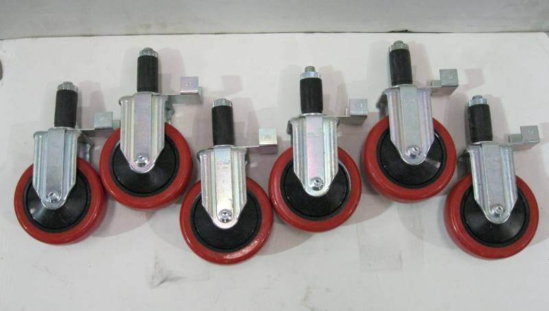 lot 2302 image: 4 Casters Set of 6