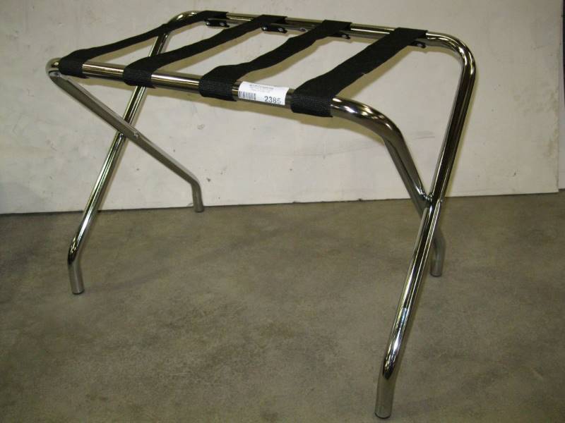 lot 2385 image: Folding Chrome Luggage Rack