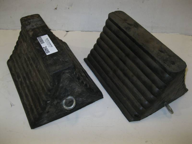 lot 2405 image: Wheel Chocks Set of 2