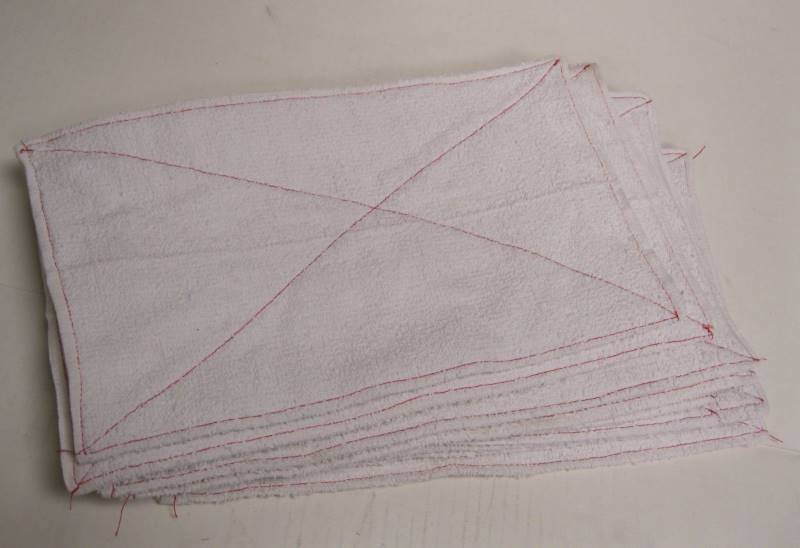 lot 2443 image: Terry Cleaning Cloth Grill Pad 8 x 14 Double Layer Stitched Bag of 12