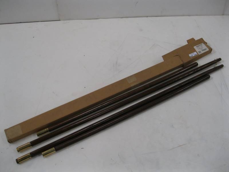 lot 2468 image: Oak Finish Pole 9 x 1-14 Set of 2