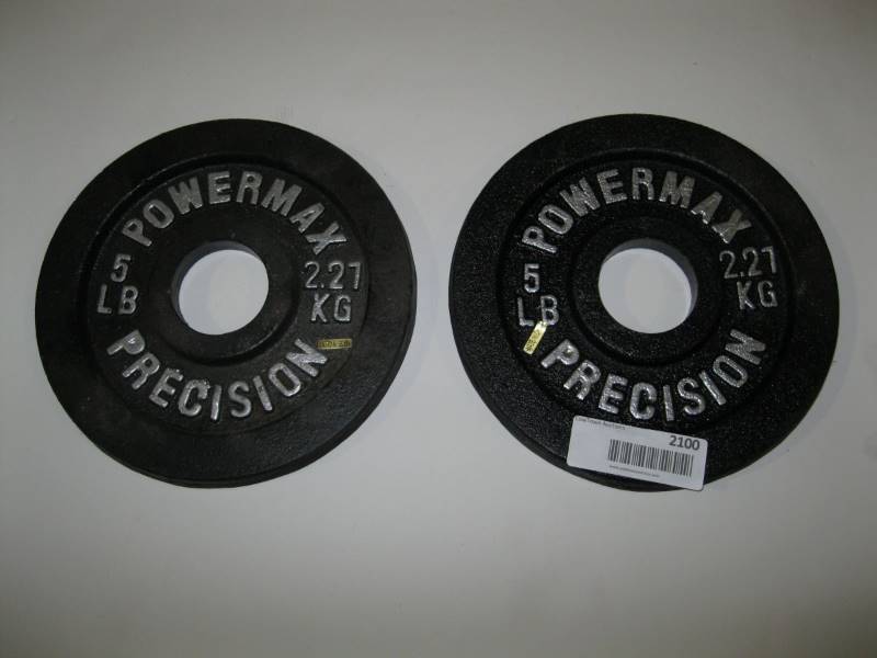 lot 2100 image: Weights 5 lbs Set of 2