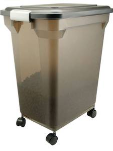 lot 1942 image: IRIS Premium Airtight Pet Food Storage Container, 42-Pounds, Smoke