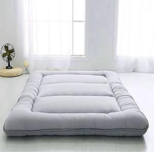 lot 1945 image: $$ Japanese Floor Mattress Futon Mattress, Thicken Tatami Mat Sleeping Pad Foldable Roll Up Mattress Boys Girls Dormitory Mattress Pad Kids Floor Lounger Bed Couches and Sofas, Grey, Full Size - Retail $160