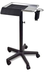 lot 1954 image: Premium Aluminum Instrument Salon Tray WAccessory Caddy Tattoo Rolling Tray Station - Retail $90