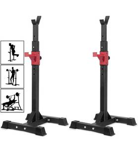 lot 1955 image: YOLIYOQU Adjustable Squat Rack Stand,Barbell Rack,550LBS Max Load Barbell Squat Rack Stand,36-65 Adjustable Bench Press Stand,Dip Stand for Home Gym Full Body Multi-Function Workout Fitness