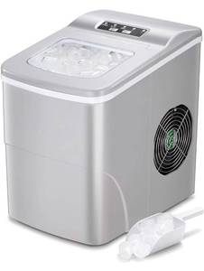 lot 1974 image: AGLUCKY Countertop Ice Maker Machine, Portable Ice Makers Countertop, Make 26 lbs ice in 24 hrs,Ice Cube Rready in 6-8 Mins with Ice Scoop and Basket
