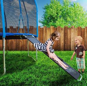 lot 5834 image: Bounce Down 2-in-1 Universal Trampoline Slide Safety Ladder - Great Accessory for Kids and Toddlers, Trampoline Slide with Handles - Replace 2 Step Ladder with Universal Safe Convenient Stair Slide