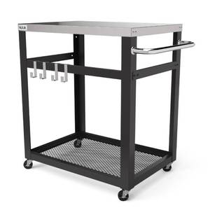 lot 5847 image: NUUK 30IN Portable BBQ Grill Table and Outdoor Prep Cart