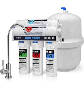 lot 5860 image: FS-TFC 5-Stage Reverse Osmosis Water Filtration System 100GPD Fast Flow Plus Extra 4 Filter for Free (FS-RO-100G-A)