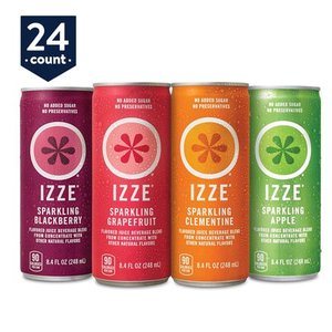 lot 13618 image: (24 Cans) IZZE Sparkling Juice, 4 Flavor Variety Pack, 8.4 fl oz