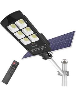 lot 13628 image: $$ Solar Street Light, TENKOO 600W Solar Flood Lights Outdoor Dusk to Dawn Motion Sensor 6500k LED Solar Pole Light with Remote Control IP66 Waterproof for Parking Lot, Stadium, Garden