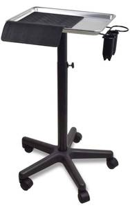 lot 13643 image: Premium Aluminum Instrument Salon Tray WAccessory Caddy Tattoo Rolling Tray Station
