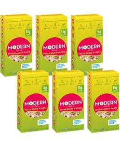 lot 13650 image: Modern Table Creamy Alfredo Style - Vegan Sauce & Pasta, 5.89 Oz Box, 6 Count, Gluten Free, No Artificial Preservatives or Dyes, Certified Vegan