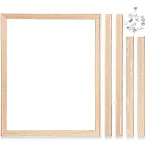 lot 13675 image: Jetec 2 Pieces Art Stretcher Bars Canvas Wooden Frames Wood Painting Stretching Bars with 20 Pieces Flat-Head Thumbtacks for Oil Painting, Canvas DIY Arts Home Decor Supplies (16 x 20 Inch)