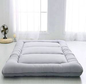lot 14475 image: Japanese Floor Mattress Futon Mattress, Thicken Tatami Mat Sleeping Pad Foldable Roll Up Mattress Boys Girls Dormitory Mattress Pad Kids Floor Lounger Bed Couches and Sofas, Grey, Full Size
